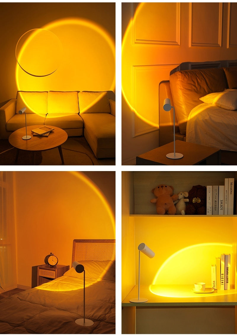 Projection Sunset Photography Sunset Light USB Charging Eye Protection Learning LED Desk Lamp