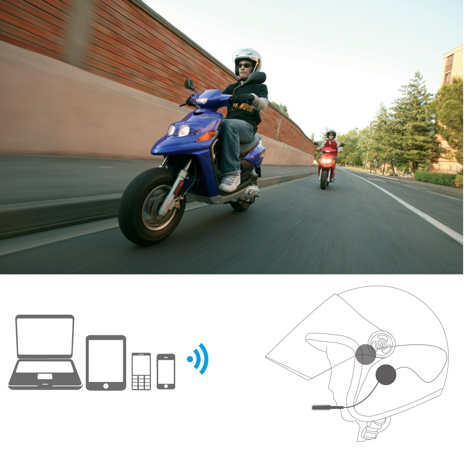 Motorcycle Helmet Headset Bluetooth Hands-free Headset Bluetooth Headset