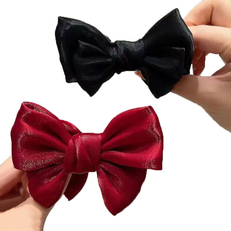 Elegant Bow Bun Grip Female Online Influencer