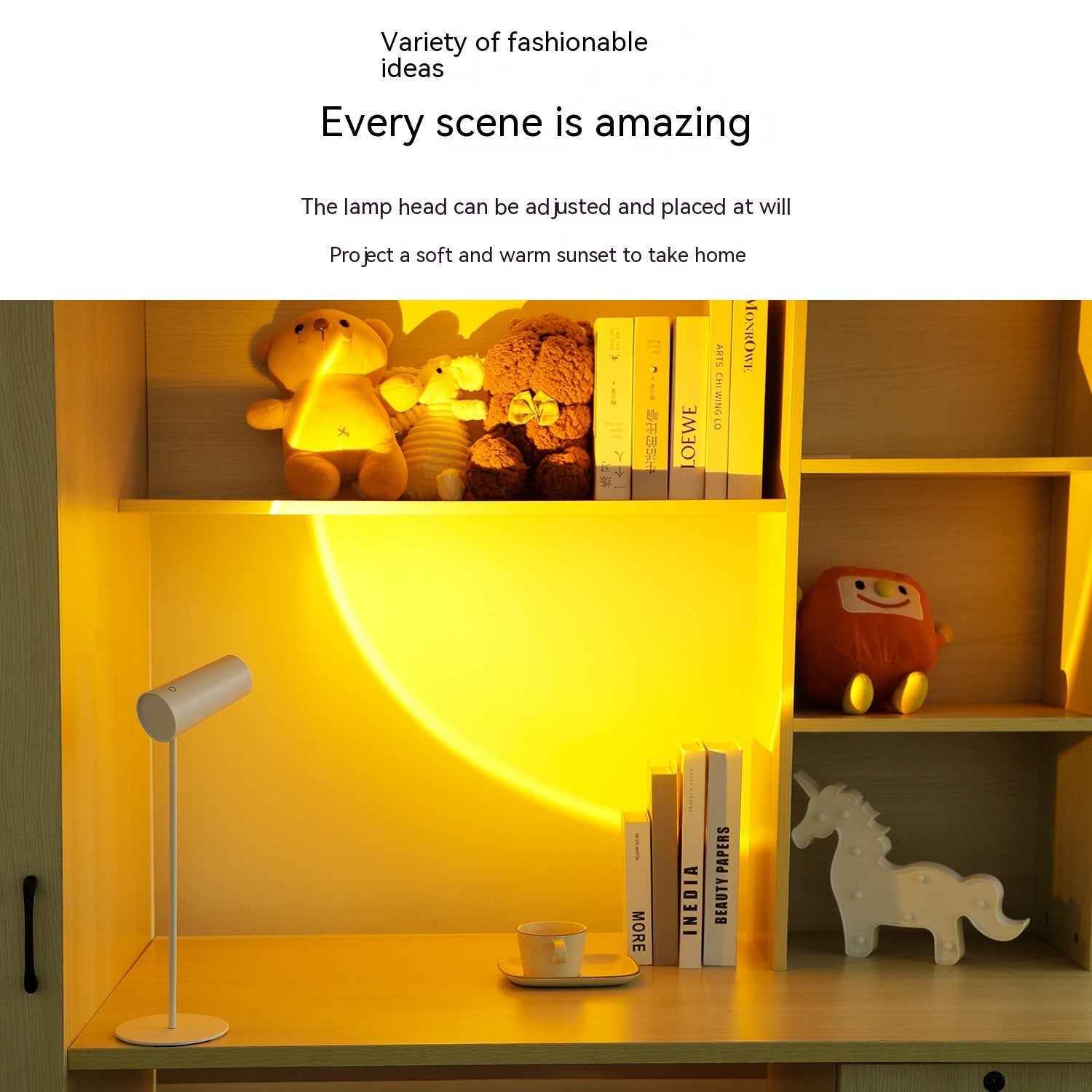 Projection Sunset Photography Sunset Light USB Charging Eye Protection Learning LED Desk Lamp