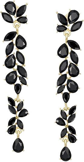 Women's Long Tassel Earrings Inlaid With Zircon